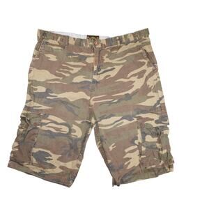 Active Brand Cargo Shorts Men’s 38 Camo Print Cotton Outdoor Utility